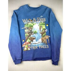 Tier Men's L Tier Falls Wild & Free Art Pullover‎ Crewneck Sweatshirt